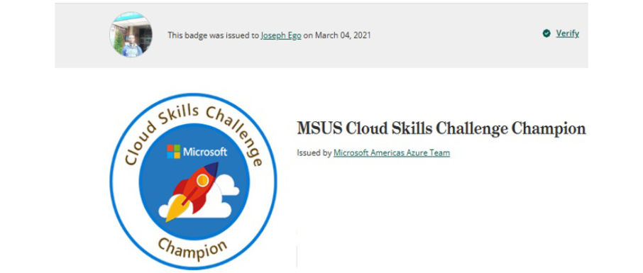 Cloud Skills Challenge Champion